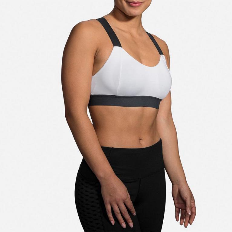 Brooks Hot Sports Womens Running Bra - Grey - Indonesia (PTJF-07298)